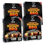 Topline Big K Disposable Instant BBQ Tray - Pack of 4 All In One Barbecue Instant Light Charcoal Grill Trays (TPLT4)