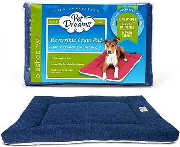 Pet Dreams Dog Crate Bed - Non Toxic Dog Bed, The Original Dog Crate Pad/Kennel Mat, Soft Dog Kennel Bed, Reversible Crate Mats for Dog Cages, Dog Crate Pads Washable (Denim, Small 24 Inch Crate Pad)
