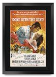 HWC Trading FR A3 Gone with the Wind Clark Gable, Vivien Leigh Gifts Printed Poster Signed Autograph Picture for Movie Memorabilia Fans - A3 Framed