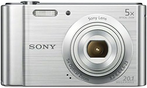 Sony DSC-W800 Digital Compact Camera (20.1 MP, 5x Zoom, 2.7 LCD, 720p HD, 23 mm Sony G Lens) - Silver (Certified Refurbished)