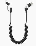 USB C and Lightning 2 in 1 Coiled C