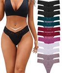 BeReady Cotton Thongs for Women Lace Underwear Women Bikini Thong Knickers for Women Sexy Ladies Panties Hipster Multipack