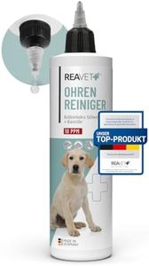 ReaVET Ohrenreiniger für Hunde & Katzen 250ml - Ohrreiniger mit Kolloidalem Silber + Natürlicher Kamille I Mittel zum Ohr Reinigen für Hund, Katze, Pferd