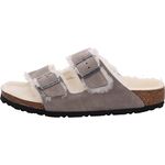 BIRKENSTOCK Women's Arizona Lambskin Mules, Stone Coin, 4 UK