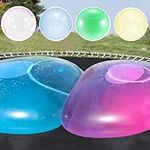 Bloomeet 4 Pack Outdoor Fun Inflatable Bubble Ball Magic Bubble Balls for Water Large Transparent Balloon Inflatable Ball Soft Rubber Ball for Outdoor Indoor Play