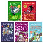 David Walliams 5 Books Collection Set (Gangsta Granny Strikes Again, Bad Dad, Grandpa Great Escape, Midnight Gang, Awful Auntie)