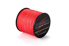 DORISEA Extreme Braid 100% Pe Braided Fishing Line 6-300Lb Test Fishing Wire 100m/109Yards Fishing String-Abrasion Resistant Incredible Superline Zero Stretch Small Diameter (Red, 70lb/0.44mm)