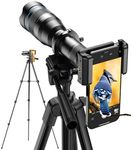 MIAO LAB High Power 60X HD Phone Telephoto Lens with 54" Extendable Tripod & Remote Shutter, Works with iPhone Samsung Pixel Android Any Smartphones