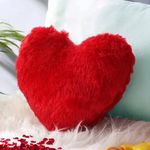 Webby Plush Heart Shape Cushion | Birthday Gift for Girls, Wife, Girlfriend, Boyfriend, Husband | Soft Toy | Valentine Gift | Stuffed Pillow - 30 CM (Red)