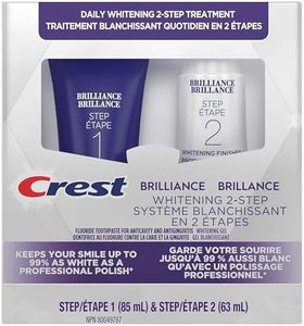 Crest 3D White Brilliance Toothpaste and Whitening Gel 2 Step System - 148 mL Total (85 ml & 63 ml Tubes)