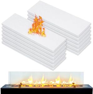 Pangda 12 Pcs 8x2.4 in Tabletop Fire Pit Ceramic Wool Wick Bioethanol Fuel Table Top Bowl to Extend Burning Time Firepit Sponge Ceramic Fiber Insulation Cotton Core for Rubbing Alcohol