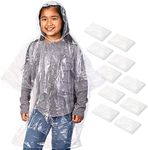 Juvale 10-Pack Disposable Rain Ponc