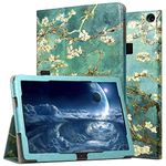 JKhandy Case for Onn. 10.1'' Tablet Gen 3 (2022 Model:100071485) - Folio PU Leather Stand Cover with Pencil Holder, Almond Blossom