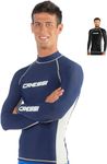 Cressi Men's Lycra Skin Long Sleeve Rash Guard UV Sun Protection (UPF) 50+, Blue, XXXL/7 (54/54)