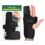 HealthAndYoga® GuardNHeal Boxer Finger Splint (M) -Ulnar Gutter Contraption with Straps & Aluminium Strip- Protects & Immobilizes 4th & 5th Fingers- For Fracture, Sprain - Fits Both Left & Right Hands