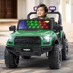 Baybee Bronco Battery Operated Jeep for Kids, Ride on Toy Kid Car with RGB Windshield Light & Music | Electric Jeep Battery Car | Baby Big Cars for Kids to Drive 3 to 8 Years (Bronco Dark Green)