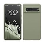 kwmobile Case Compatible with Google Pixel 7 Case - TPU Silicone Phone Cover with Soft Finish - Gray Green