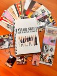 CRAFT MANIACS TAYLOR SWIFTIE ERAS ART STATIONERY COMBO : DIARY, 1 WOODEN PUZZLE, SET OF 16 LOMO CARDS, 4 MAGNETIC BOOKMARKS & 3 WOODEN KEYCHAINS | BEST GIFT FOR SWIFTIES