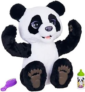 FurReal Friends - Plum The Curious Panda Bear- Black and White Pet Bear- Interactive Plush Toys for Kids, Boys, Girls- Ages 4+ (Amazon Exclusive), Height: 43 cm