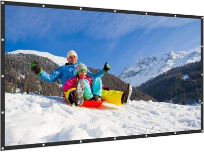 SAVSOL 165 inch Projector Screen,4K 16:9 Portable Eyelet Premium Video Foldable Projection for HD Home Theater Cinema Anti-Crease Indoor Outdoor Office Classroom (365 cm (W) x 205 cm (H))