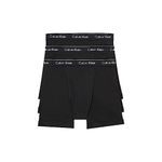 Calvin Klein Men's Cotton Classics 3-Pack Boxer Briefs, Black, Medium