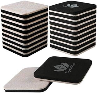 Liyic 20 Pack 3in.Square Felt Sliders for Hard Surfaces-Felt Furniture Sliders - Heavy Duty Sliders – Reusable Hardwood Floor Sliders -Furniture Moving Sliders-Sofa Sliders Gliders Glides Movers