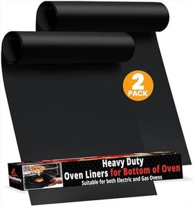 2 Pack Large Thick Heavy Duty Non Stick Teflon Oven Liners Mat, 17"x 25" BPA and PFOA Free, for bottom of Electric Oven Gas Oven Microwave Charcoal or Gas Grills