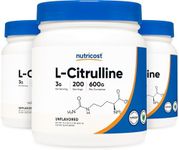 Nutricost Pure L-Citrulline (Base) Powder (600 Grams) (3 Bottles)