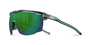 Julbo Ultimate Performance Sunglasses, Black/Green Frame - Smoke Lens w/Green Mirror