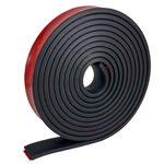 Self Adhesive Neoprene Rubber Strips Neopre with Adhesive Backing Solid Rubber Rolls for DIY Gaskets, Crafts, Pads, Flooring Protection, Supports, Leveling (25mm(W) x5mm(T) x3m(L))