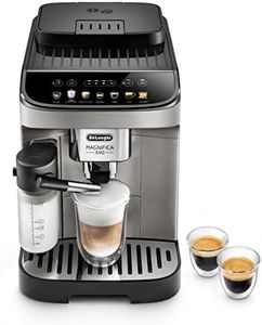 De'Longhi Magnifica Evo ECAM290.83.TB, Fully Automatic Coffee Machine with Milk Frother, Compact Size Bean to Cup Machine, LatteCrema Hot System, 7 Recipes, Soft Touch Colored Display, Black