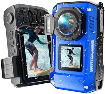 Maxmango D50 8K Underwater Camera 33FT Waterproof Camera for Snorkeling,2.8'' Dual Screen Dustproof Shockproof Rugged Point and Shoot Digital Camera with 2500mAh & 16GB for Swimming Holidays