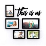 Art Street Valentine Theme Set of 5 Wall Photo Frame This Is US MDF Plaque for Valentine Day Celebration-Size -5x7, 6x8, 6x10 Inches