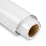 White Permanent Vinyl for Cricut - 12" x 5FT White Permanent Vinyl Roll, Outdoor Self Adhesive Vinyl Roll for Decor Sticker, Party Decoration