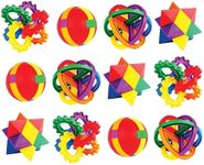 Neliblu Party Favors for Kids - Fun Puzzle Balls - Goody Bag Fillers - Treasure Box Prizes for Classroom, Carnival Prizes, Fidget Brain Teaser Puzzles (12 Pack) Clear Instructional Videos Included!