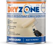 Dryzone Anti Mould Paint 1L Magnolia – Mould Resistant for 5 Years, 10m² - 12m² coverage