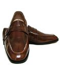 ASM Handmade Goodyear Welted Tan Brush Off Brogue/Oxford Dress Leather Shoes with Adjustable Belt With Argentina Leather Sole, Leather Insole, Fully Leather Lining and PU Foot pad for Optimum Comfort for Men Size 15