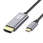 QCEs USB C to HDMI Cable 6Ft, Type C to HDMI Cable Adapter 4K60Hz Video Output to TV Thunderbolt 3/4 to HDMI Compatible with MacBook Pro/Air, iPhone 15 Plus Pro Max, Galaxy S20/S10/S9