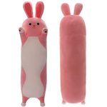 Yeqivo Long Rabbit Plush Pillow Cute Animal Body Pillow Kids Plush Toy (Rabbit, 70cm/43.3in)