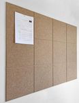 DECORITA Large Cork Board Alternative - 47"x35" 12 Pack Felt Wall Tiles with Safe Removable Adhesive, Cork Wall Tiles for Walls Cork Board for Office Pin Board Tack Board Cork Board 48 x 36 - Suntan