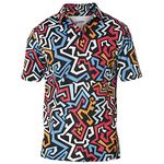 Royal & Awesome Graffiti Funny Golf Shirts for Men, Crazy Golf Shirts for Men