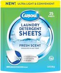 Carbona Laundry Detergent Sheets - Fresh Scent (1 Pack - 25 Sheets)