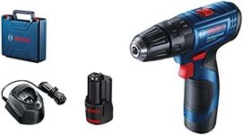 Bosch Professional 12V System Cordless Combi Drill GSB 120-LI (incl. 2x2.0 Ah Battery, Fast Charger GAL 1210 CV, Carrying Case)
