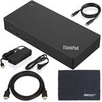 Lenovo ThinkPad (40AS0090US) USB Type-C Dock Gen 2 + ZoomSpeed HDMI Cable (with Ethernet) + AOM Starter Bundle