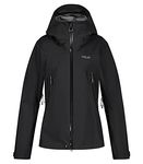 Rab Women's Kangri GTX Waterproof Breathable GORE-TEX Jacket for Trekking, Climbing, & Mountaineering - Black - 12