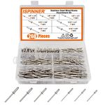 ISPINNER 260pcs Stainless Steel Blind Rivets, 7 Sizes Pop Rivets Assortment Kit