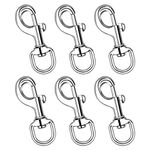 6 Pcs Heavy Duty Trigger Clips Clasp 360° Swivel Eye Bolt Snap Hook Carabiner Load Bearing 330KG Zinc Alloy Swivel Trigger Hooks for Dog Lead Clips, Swing Outdoor Camping, Keyring