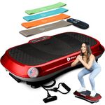 LifePro Waver Vibration Plate Exercise Machine -Vibration Plate Machine with Bluetooth Remote & 9 Vibration Programs -Whole Body Vibrating Plate with Loop & Resistance Bands for Fitness