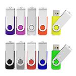 Aiibe USB Stick 64GB 10 Pack USB Flash Drive Memory Stick Thumb Drives High Speed USB 3.0 64GB Flash Drive USB Drive Bulk clé USB for Laptop (64GB 3.0, 10 Mixed Colors)