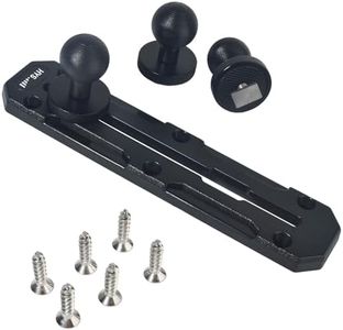 HYS 7.47” Low Profile Plastic Track Holder & 3X 1” Aluminum Track Balls (T-Bolt), Drill Holder Wall/Desk Mount, for RAM Double Socket Arm, for Kayak, Canoe, Boat Fishing Rod Holders